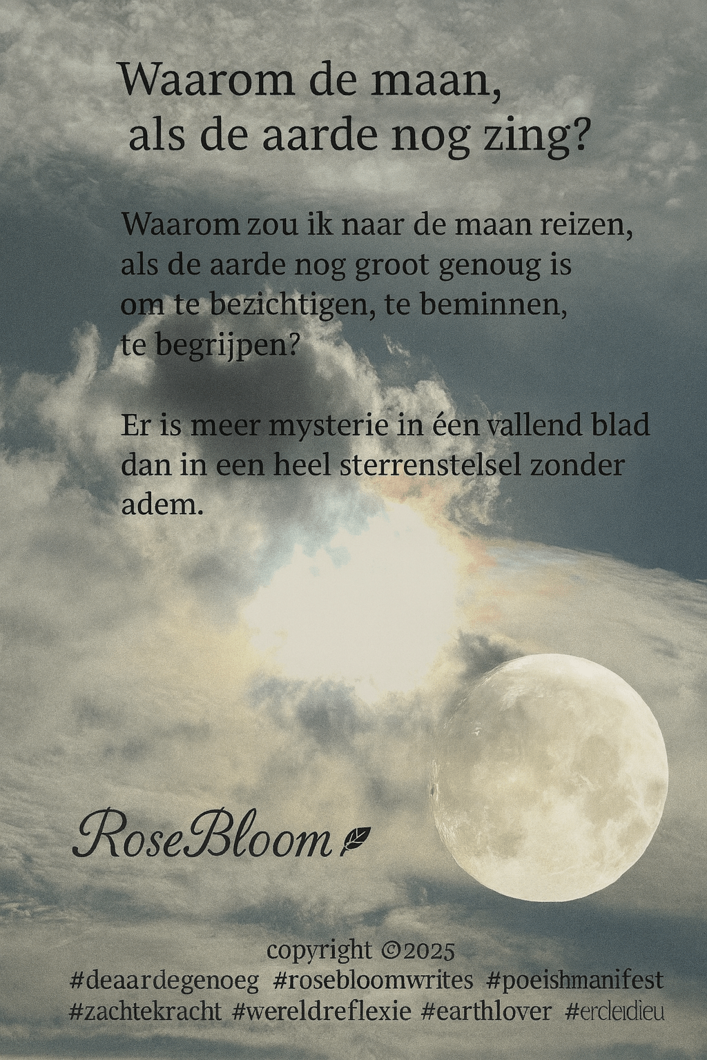 Waarom de maan, als de aarde nog&nbsp;zingt?